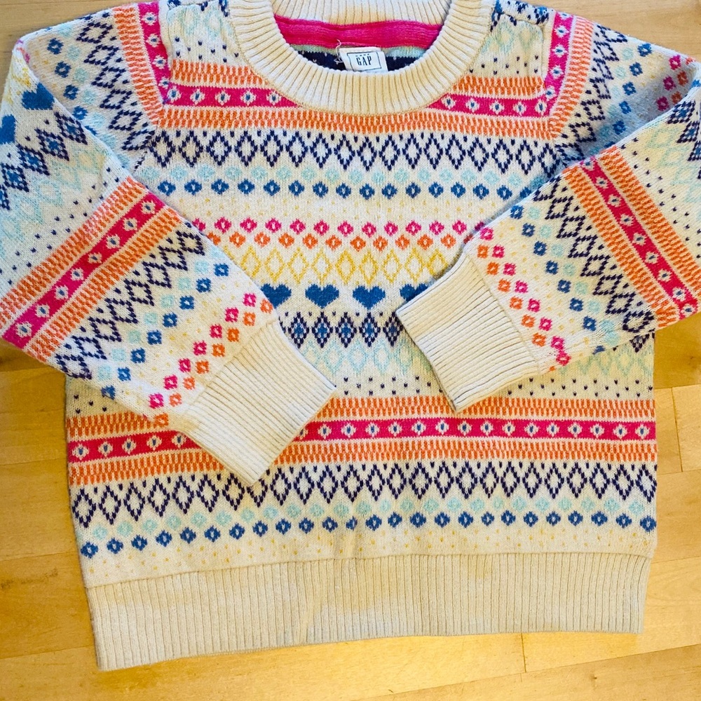 GAP Girls Fair Aisle Cotton Sweater - 3T